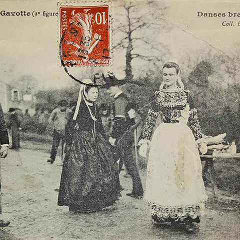 1900s Breton Dance Brittany France Ethnic original Postcard