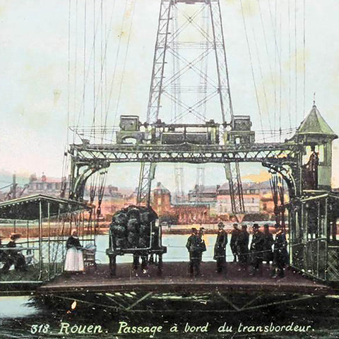 1900s France Rouen, Passage a bord du transbordeur Postcard