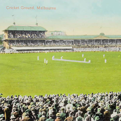 1910s Australia Melbourne Cricket Ground Postcard Sport Event Stadium View Antique