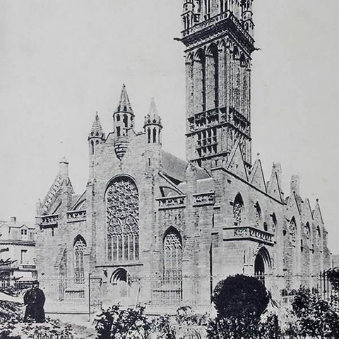 1910s France Saint-Pol-de-Léon Postcard Breton Kastell-Paol Cathedral Architecture