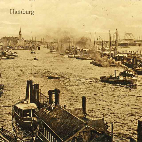 1910s Germany Hamburg Hafen beim Vorsetzen Postcard