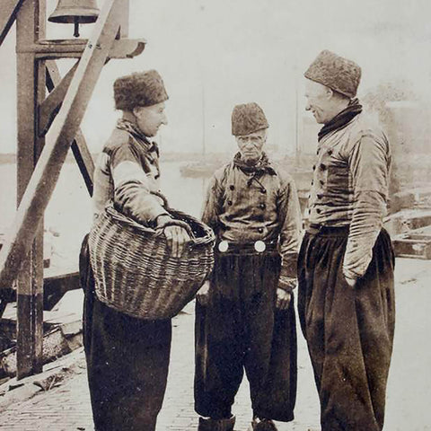 1914 North Holland, Netherlands Volendam Fishermen Volendammer visschers Postcard