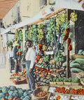 1930s Havana, Fruit stand Postcard. Habana, puesto de frutas