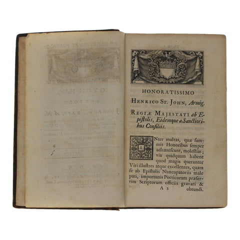 1722 Antique Book - Josepho Trapp Shool of Natural Philosophy Latin