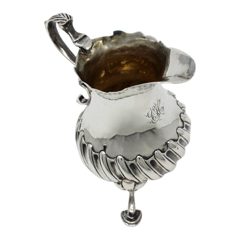 1763 Antique George III Era Sterling Silver Cream Jug Silversmith Samuel Meriten London Hallmarks