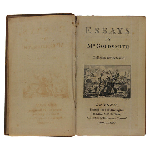 1775 Antique Book - Essays by Mr. Goldsmith Collecta revirescunt.