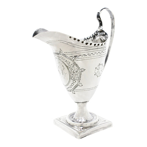 1792 Antique George III Era Sterling Silver Cream Jug Silversmiths George Gray London Hallmarks