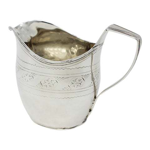 1802 Antique George III Era Sterling Silver Cream Jug London Hallmarks