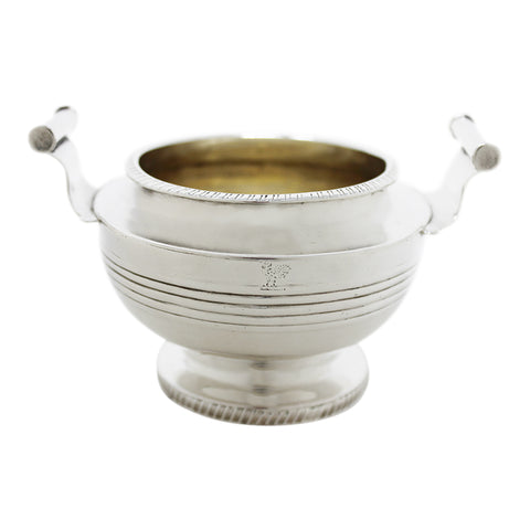 1807 Antique George III Era Sterling Silver Sugar Bowl Silversmith Crispin Fuller London Hallmarks