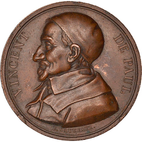1821 Vincent de Paul Medal France Medallist E Gatteaux
