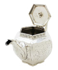 1844 Antique Victorian Era Sterling Silver Tea Pot Silversmith Joseph Angell I & Joseph Angell II London Hallmarks