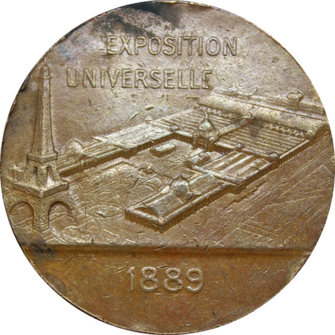 1889 Bronze commemorative medallion, Paris Exposition Universelle Eiffel Tower Medallists