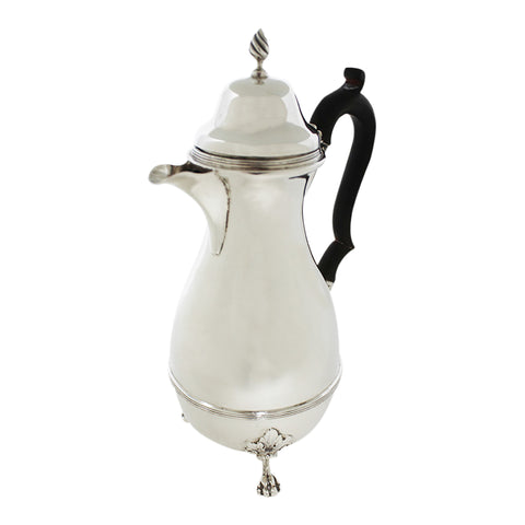 1894 Antique Victorian Era Sterling Silver Coffee Pot Silversmiths George Nathan & Ridley Hayes Birmingham Hallmarks