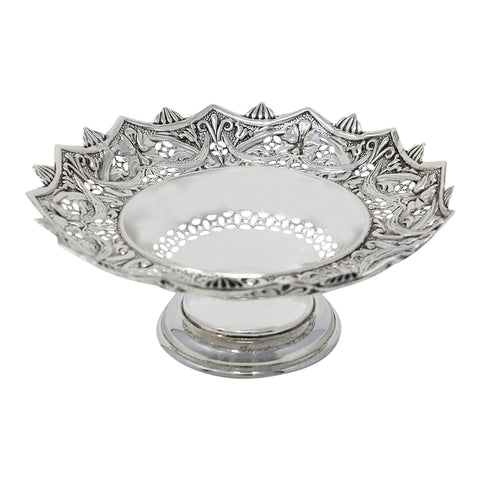 1896 Antique Victorian Era Sterling Silver Pierced Dish Silversmith William Neale Chester Hallmarks