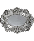 1897 Antique Victorian Era Large Sterling Silver Pierced Dish Silversmiths Ellis & Co Birmingham Hallmarks
