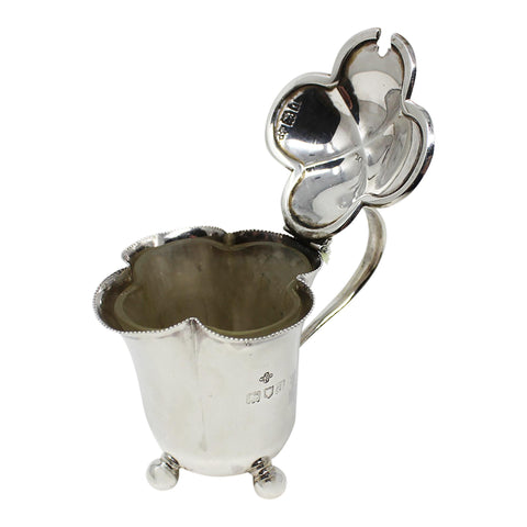 1899 Antique Victorian Era Sterling Silver Mustard Pot with clear glass liner Silversmiths Horace Woodward & Co Ltd London Hallmarks