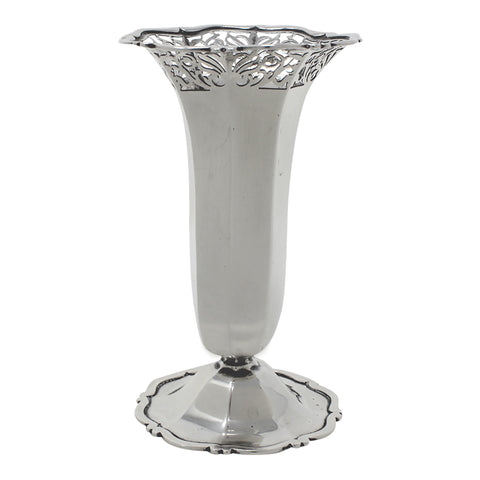 1900 Antique Victorian Era Sterling Silver Vase Silversmith Goldsmiths & Silversmiths Co Ltd London Hallmarks