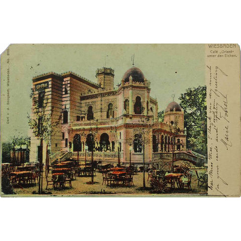 1900s Germany Wiesbaden Cafe Orient under den Eichen Postcard