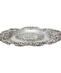 1901 Antique Victorian Era Decorative Sterling Silver Dish Silversmith Walker & Hall Sheffield Hallmarks