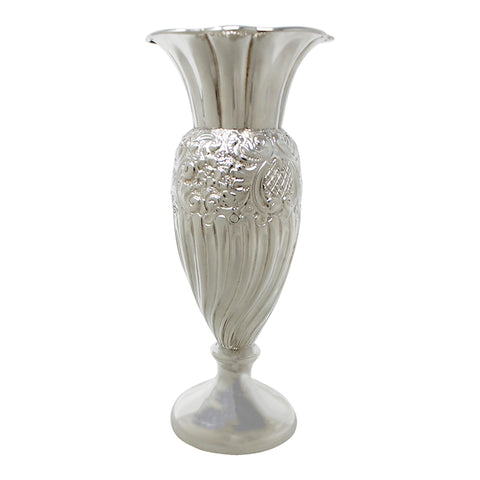 1902 Antique Edwardian Era Sterling Silver Vase Silversmith Walker & Hall Sheffield Hallmarks