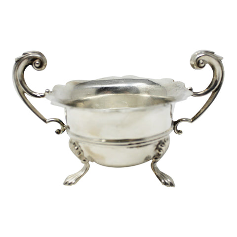 1905 Antique Edwardian Era Sterling Silver Twin Handled Bowl William Henry Sparrow Birmingham Hallmarks