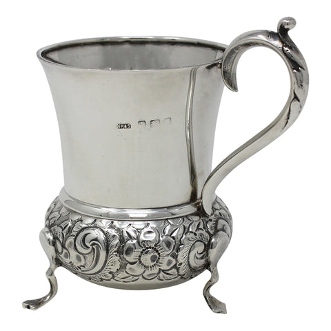 1906 Antique Edwardian Era Sterling Silver Mug Silversmith Henry Hobson & Sons Birmingham Hallmarks