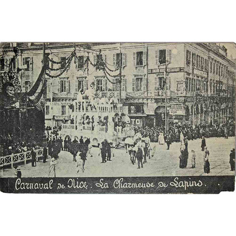 1907 France Nice Carnival La Charmeuse de Lapins Postcard