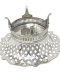 1909 Antique Edwardian Era Sterling Silver Pierced Sweet Dish Silversmiths Carrington & Co London Hallmarks