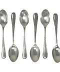1909 Antique Edwardian Era Sterling Silver Set Six Tea Spoons Original Case Silversmith William Hutton & Sons Ltd Sheffield Hallmarks