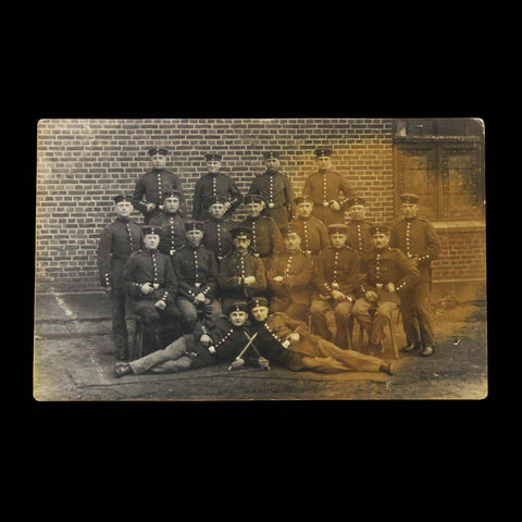 1910’s Antique Soldier Group Photograph of German Soldiers World War 1 Military Postcard Germany Army WW1 History
