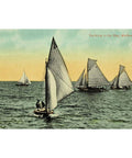 1910s Australia Yachting in the Bay Melbourne Pier Postcard