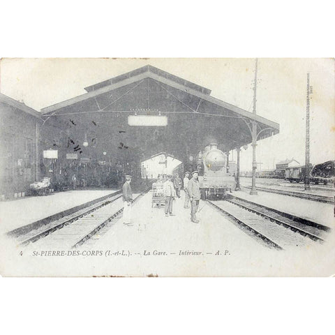 1910s France Saint-Pierre-des-Corps , La Gare Postcard
