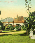 1910s Australia Melbourne Princes Bridge Postcard Yarra River Bridge Victorian Heritage