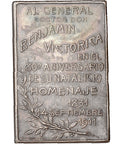 1911 Argentina Medal 80th Birthday of General Benjamin Victorica