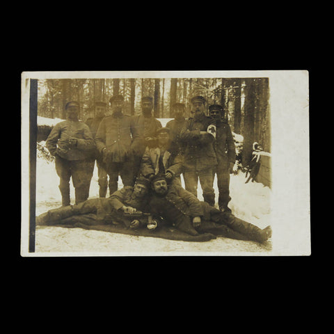 1914’s Antique Soldier Group Photograph of German Soldiers World War 1 Military Postcard Germany Army WW1 History