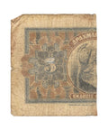 1917 5 Drachmai Greece Half Banknote Portrait of Georgios Stavros