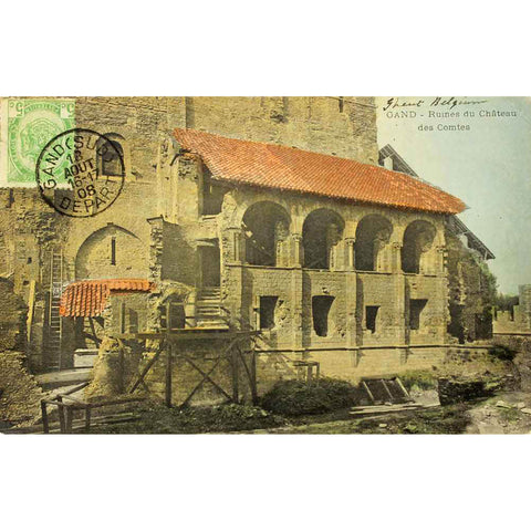 1917s Belgium Ghent Ruines du Ghateau des Comtes Postcard