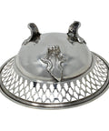 1919 Antique George V Era Sterling Silver Pierced Dish Silversmiths John Collard Vickery Birmingham Hallmarks