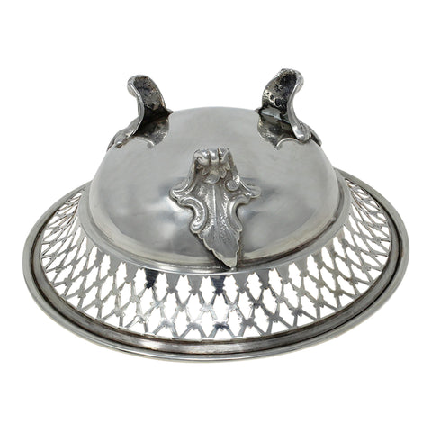 1919 Antique George V Era Sterling Silver Pierced Dish Silversmiths John Collard Vickery Birmingham Hallmarks