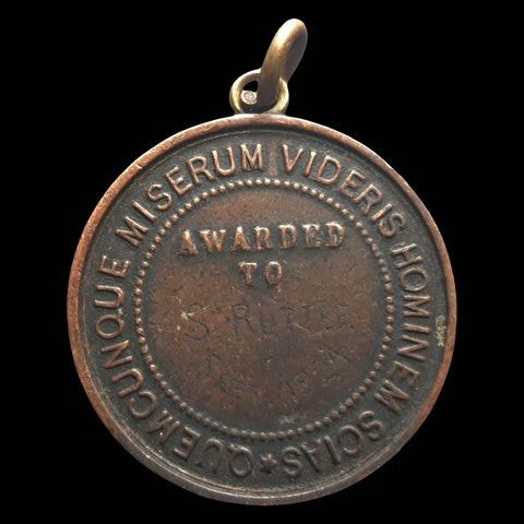 1924 Australia Vintage the Royal Live Saving Society Medal Type B with star