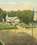 1930s France Houlgate (Calvadas) La Sporting Club Postcard Tennis