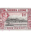 1938 1 d Sierra Leone Stamp Freetown from the Harbour