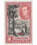 1938 2c British Honduras Stamp Chicle Tapping