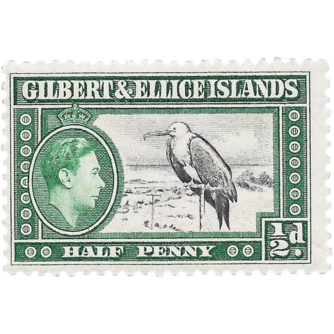 1939 ½ d Gilbert and Ellice Islands Great Frigatebird (Fregata minor)