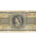 1942 1000 Drachmai Greece Banknote