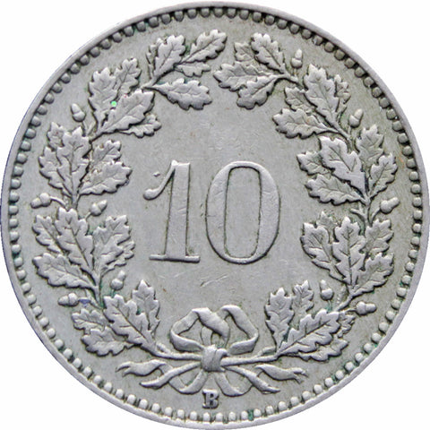 1942 Switzerland 10 Rappen Coin