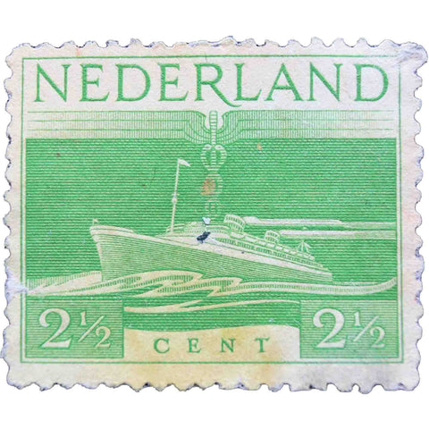 1944 Netherlands 2½ c - Dutch Cent Used Stamp Transoceanic steamer - New Amsterdam