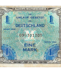 1944 One Mark Germany Banknote Allied Occupation
