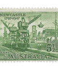1947 5½d Australia Stamp Loading Coal
