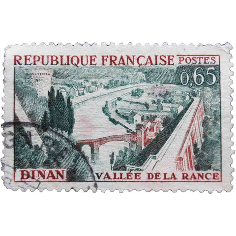 1961 France 0.65 - French franc Dinan Rance Valley Used Stamp